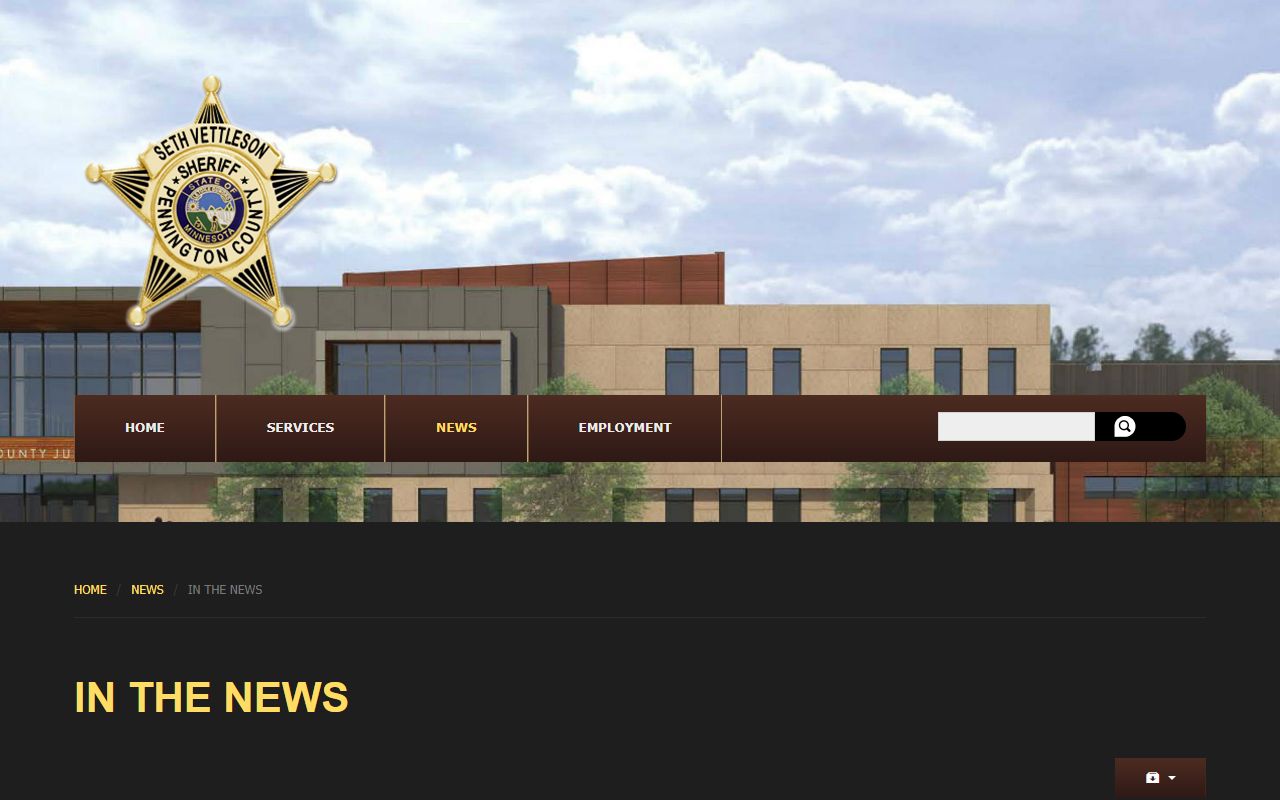 Pennington County facility source for female Marshall County inmate records
